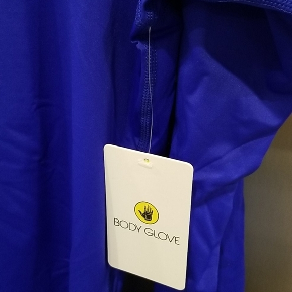 💕BODY GLOVE💕 Sleek Long Sleeve Rashguard ~ Blue - Picture 8 of 9